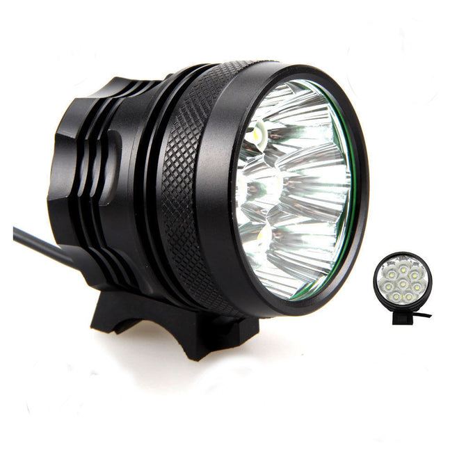 ZHAOYAO T6 7-LED Super Bright Bicycle Headlights Mountain Bike Light, US Plug Power Adapter