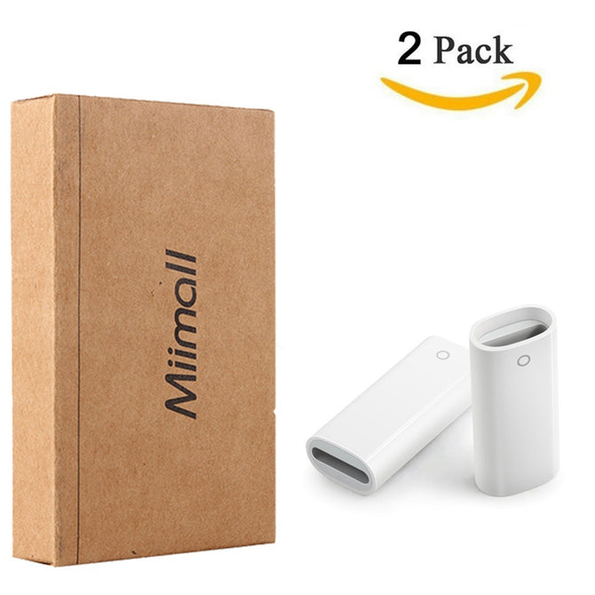 Miimall 2PCS Portable Lightning Charging Cable Connectors Female to Female Cable Convertor Adapters for IPAD Pro Pencil