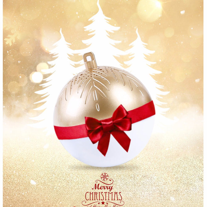 Mini Smart Ball Shape Wireless Bluetooth Speaker With LED Light, Built-in Christmas Songs Red