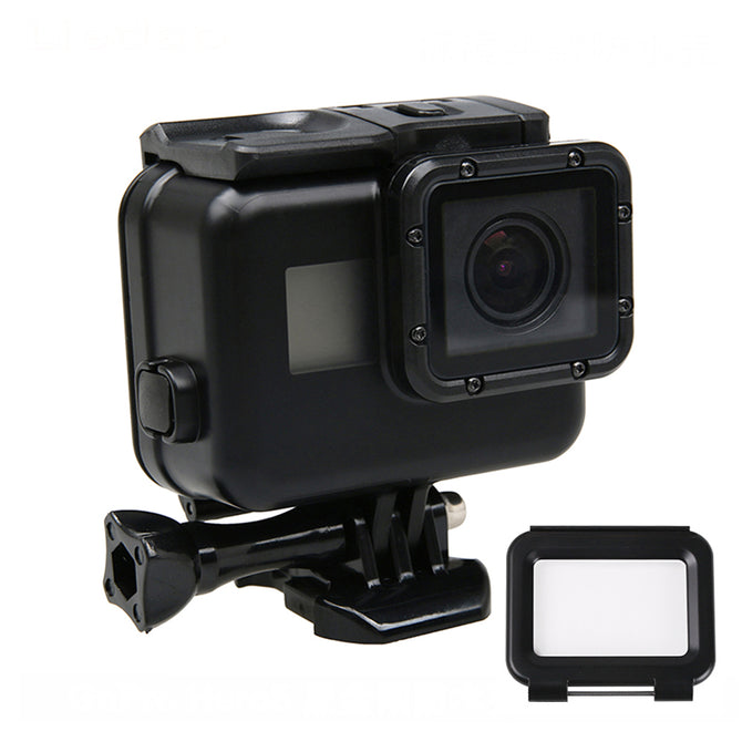 XSUNI Waterproof Housing Case Protecting Mask with Touch Screen Back Cover for Gopro Hero 6 5 - Black