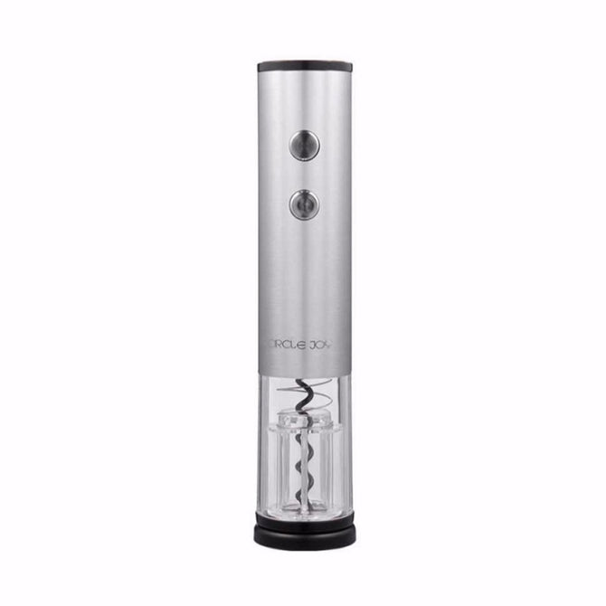 Original XIAOMI Mijia CIRCLE JOY Round Stainless Steel Electric Wine Open Bottle Opener Light Grey