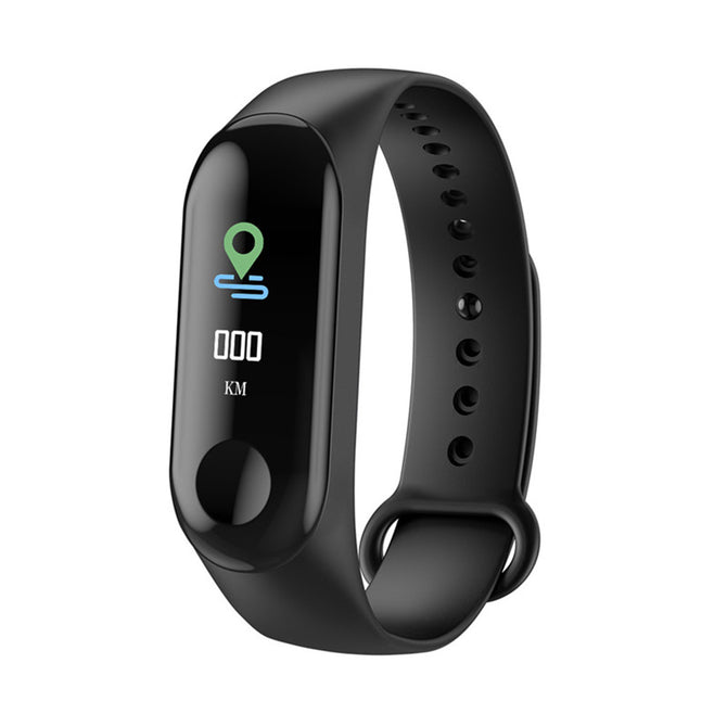 M3C Color Screen Smart Bluetooth Bracelet with Heart Rate/Blood Pressure/Blood Oxygen/Sleep Monitoring - Black