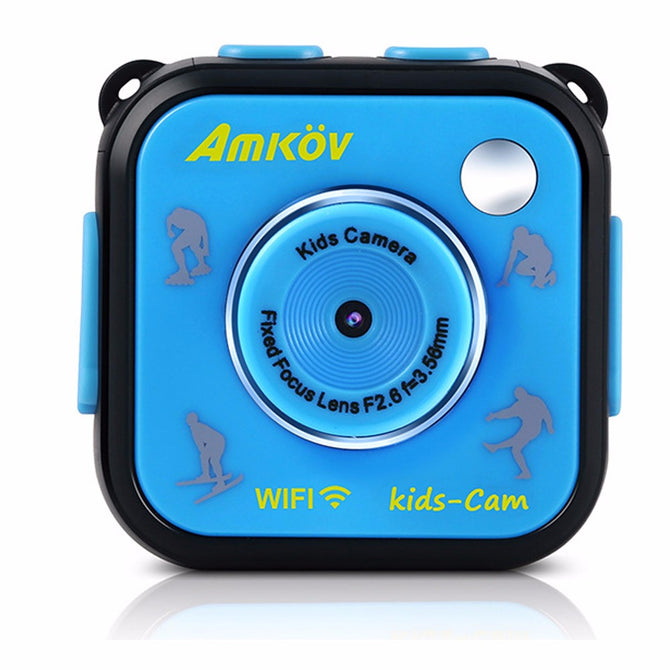 Amkov HD 1.77 Inch Waterproof Sports Children Camera, Mini DV Digital Video Camcorder For Boy Girl Birthday Gift Blue