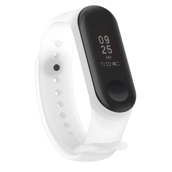 Transparent Silicone Replacement Wristband Wrist Strap for Xiaomi Mi Band 3 - White