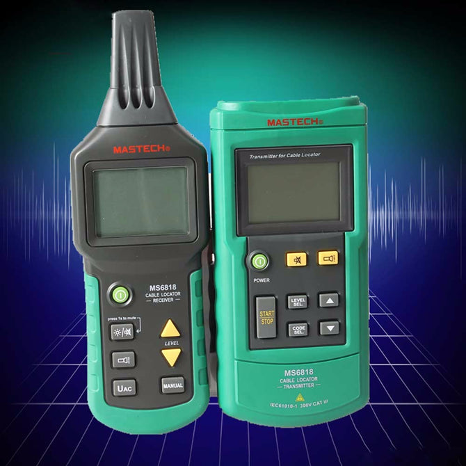 MASTECH MS6818 Advanced Wire Tester Tracker, Multi-function Cable Detector 12~400V Pipe Locator Meter Green