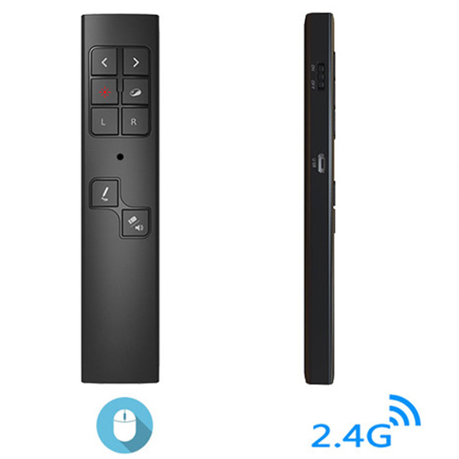 JEDX 2.4G RF Wireless Presenter Laser Pointer, Air Mouse PPT Presentation Remote Control Red Light USB Flip Laser Pointer Pen