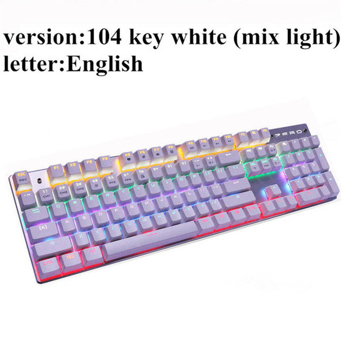 ESAMACT Metoo Edition Mechanical Keyboard 87 keys Blue Switch Gaming Keyboards for Tablet Desktop Russian sticker