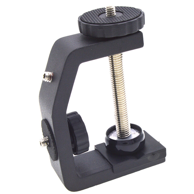 VELEDGE All Metal C Shape Clamp Bracket with 1/4" Screw for Light Stand Outdoor photography