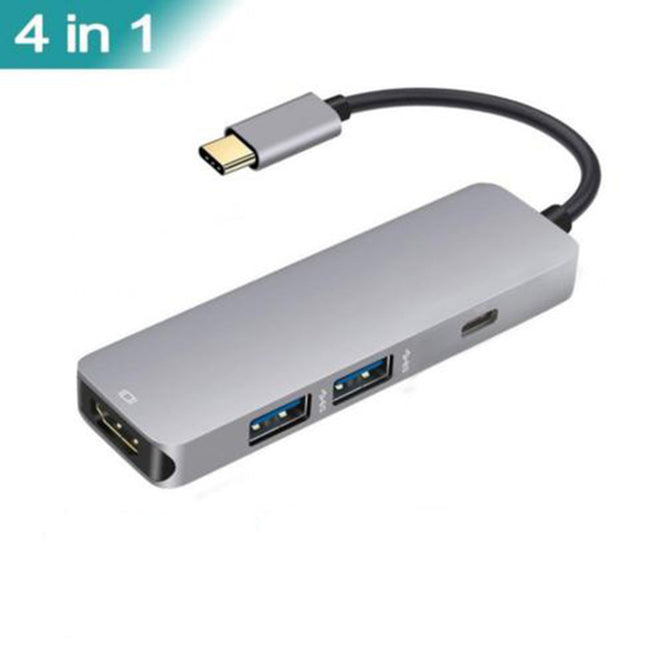 Multifunction Adapter 4 In 1 USB HUB Type C HUB To USB 3.0 With PD Power HDMI USB C Adapter Converter