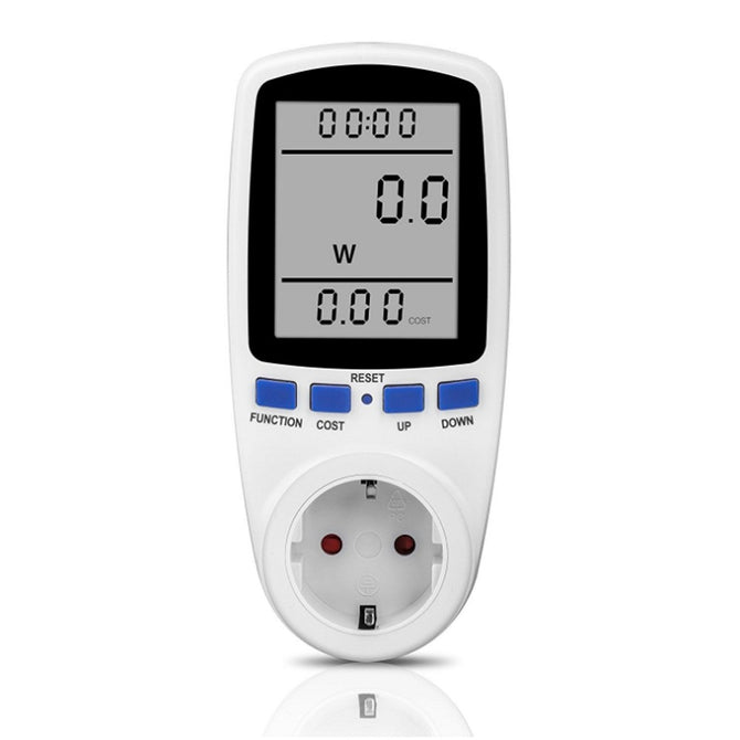 Popular 1Pcs EU Plug Digital Voltage Wattmeter Power Analyzer Electronic Energy Meter Automatic Kwh Switch White