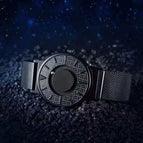EUTOUR Tidy black technology cool concept rimless design watch magnetic ball men's women's personalized creative watch male with box