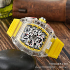 Watch for men Richard Hot Sale Six-Pin Watch Transparent Hollow Luminous Student Sports Waterproof Quartz Watch 1034