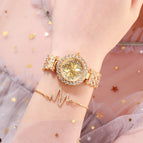 BW Women's watch fashion elegant Small Full Diamond Watch Fashion Small Dial Round Women's Watch Light Luxury lady Watch