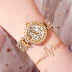 BW Women's watch fashion elegant Small Full Diamond Watch Fashion Small Dial Round Women's Watch Light Luxury lady Watch