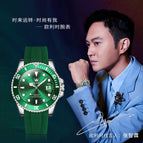 OLEVS Automatic mechanical watch men's green Luminous Lux men's watch waterproof business watch 6650