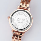 GEDI Women's watch ladies luxury crown steel strap watch fashion small dial waterproof quartz watch 13028