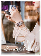 GUOU 8201 Full Diamond Watch Women's Watches Luxury Fashion Rose Gold Ladies Watch Clock Women Watch