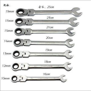 13mm /14mm Activities Ratchet Gears Wrench Flexible Open End Wrench Repair Tool, Bike Torque Spanner