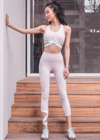 Women's two piece sports suits running sports Bra and Pants set Y26B0450 Y26K0451