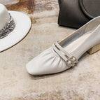 Fashion New Mary Jane Shallow Mouth Slip-on Lazy Comfortable Thick Heel Square Toe Shoes Women 3168-28