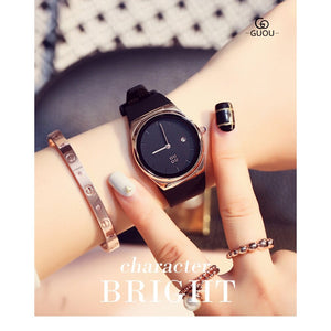 GUOU 8160 trend fashion couple silicone sports watch simple quartz dial to table sex silicone tape watch men and women gifts