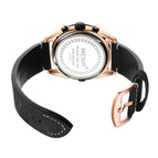 Megir watch men's fashion blue timing leather watch sports quartz watch 2135