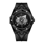 KIMSDUN men's watch new fashion trend tattoo waterproof silicone quartz casual watch J-2101B