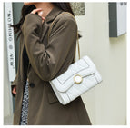 Lingge bag women's 2022 Korean version of the new simple embroidered small square bag casual chain shoulder messenger bag 9753