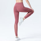 2021 running sports fitness pants quick drying stretch tight high waist hip pants yoga legging 6077