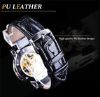Winner Watch Men's Fashion Casual Classic Popular Rhinestone Hollow Manual Mechanical men Watch SLZg48
