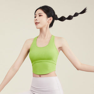 Yoga Clothes Vest Women's Summer with Chest Pad Tight-Fitting Training Sports and Fitness Running Top ENY187