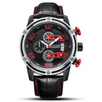 Megir Watch Men's Sports Multifunction Timekeeping Calendar Leather Men's Watch 2078