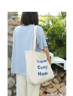 Korean version casual art canvas bag ins letter printed tote bag net red fashion shoulder bag SR7183