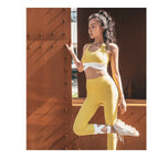 Women's two piece sports suits running sports Bra and Pants set Y26B0450 Y26K0451