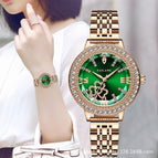 Watch women Ling-shaped cut glass gypsophila female watch simple fashion gift rose gold diamond watch SL5801