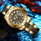ONOLA ON3814 fashion classic new quartz men's watch men's steel belt gold watch watch