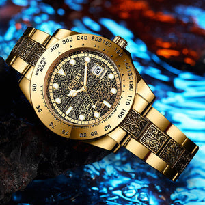ONOLA ON3814 fashion classic new quartz men's watch men's steel belt gold watch watch
