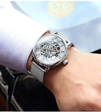 watch men's mechanical watch Roman numeral openwork transparent machinery steel men's watch