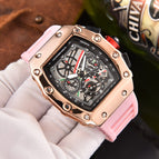 New men's Square Watch Elements Business Men's Six-Pin Running Seconds Multi-Function Calendar Watch 8087H