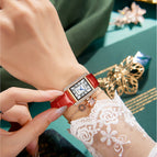 KIMSDUN New Korean Fashion Square Water Diamond British Watch Ladies Waterproof Watch K-7701B