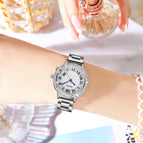 SENO new watch female blue quartz watch balloon full diamond stainless steel waterproof ladies watch s052