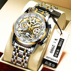 2021 ONTHEEDGE RZY068 Wristwatches Male Brand Watches Quartz Man Clock Waterproof Stainless Steel Fashion Business Calendar Men's gift with box