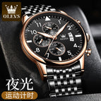 OLEVS Watch for men multi-functional luminous waterproof quartz men watch 2869