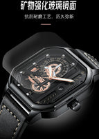 KIMSDUN men's casual watch Square Non-Mechanical Watch Waterproof Fashion  Men's Watch Sports Quartz Watch K-2168B