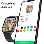 2022 NORTH EDGE F60 HD Blood Oxygen Body Temperature Fitness Smart Watch Sport Watch