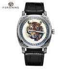 New Forsining Men's Fashion Casual Dragon Tiger Leopard Pirate Pattern Automatic Mechanical men business Watch SLZe255