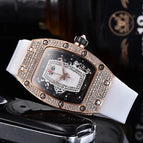 Women's watch Diamond-Encrusted Quartz Watch Barrel-Shaped Red Lip Series Fashion Watch in Stock 1615