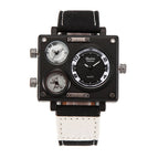 Oulm large dial casual men's watch domineering multi-time zone square quartz men's watch military watch HP3595