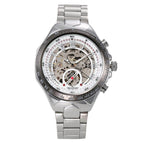 WINNER men watch fashion personaliy steel hollow auto mechanical men casual watch SLZ46