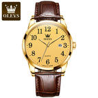 OLEVS Watch for men fashion figure simple calendar waterproof quartz men watch 5566 men